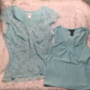 Old navy shirt and express shirt.